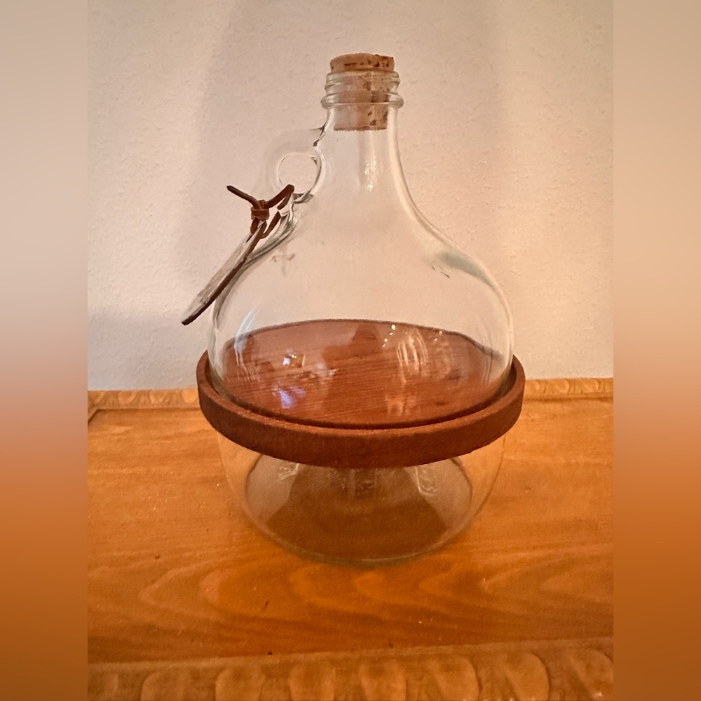 Vintage one-gallon repurposed as a two-tiered charcuterie serving board